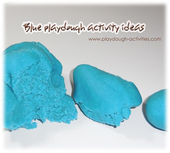 Blue playdough activity ideas