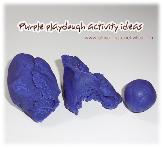 Ideas and activities using purple playdough
