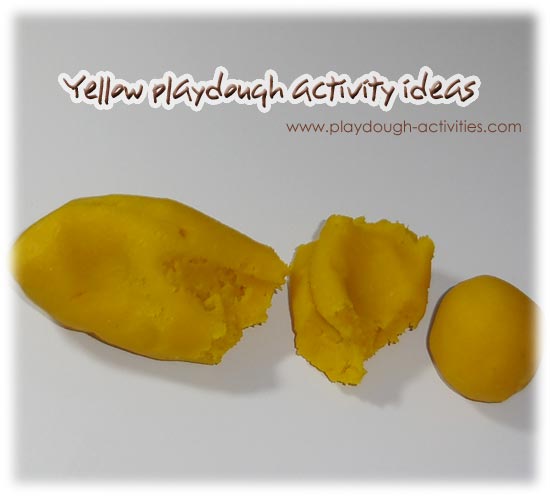 Yellow playdough activity ideas