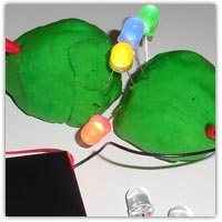 complete a working LED circuit using playdough