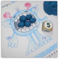 Hungry monsters playdough game