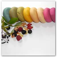 Playdough colours made from plant dyes