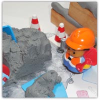 Construction site and playdough cement