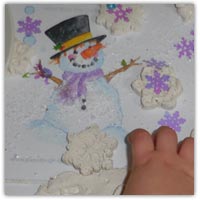 Snowflake skies playdough activity