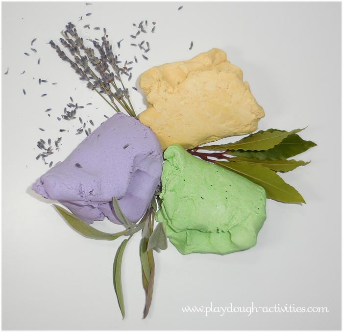 Playdough sensory activity for adults to enjoy scented modelling and sculpting