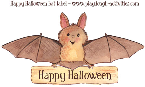 Have a bat friendly happy Halloween - gift label