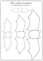 Click to print a sized bat outline templates