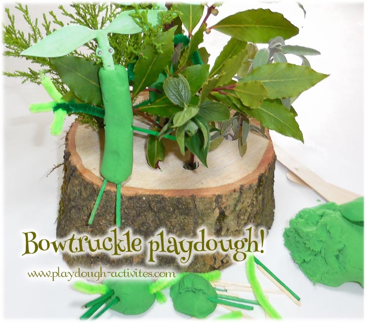 Bowtruckle playdough activity idea
