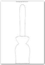 Besom broomstick outline template