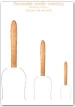 Cut and match broomstick handles