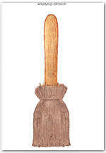Colour broomstick playdough mat