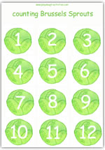 Brussels sprouts playdough activity sheet 1 - 12