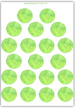 Brussels sprout playdough mat