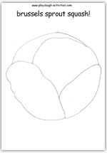Giant Brussels Sprout outline template