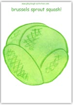 Giant brussels sprout playdough mat