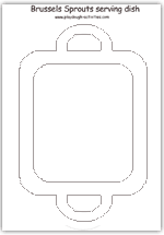 Serving dish outline template