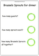 Collaborative game sheet- how many Brussels Sprouts are needed
