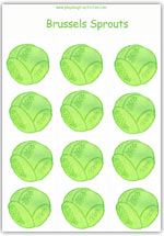 Brussels sprouts playdough mat