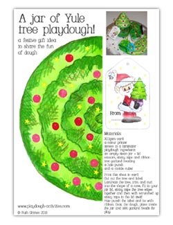 Christmas tree playdough gift set - printables to personalise