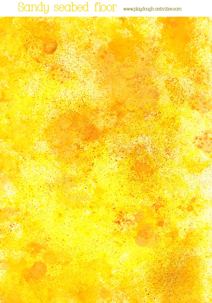 Watercolour illustrated sandy sea bed floor picture