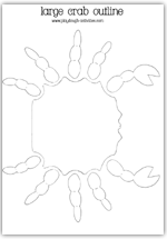 Crab outline template