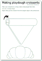 How to roll a croissant from triangle shaped playdough