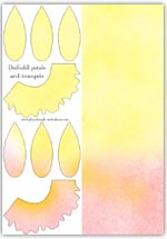 Colour daffodil petal and trumpet templates