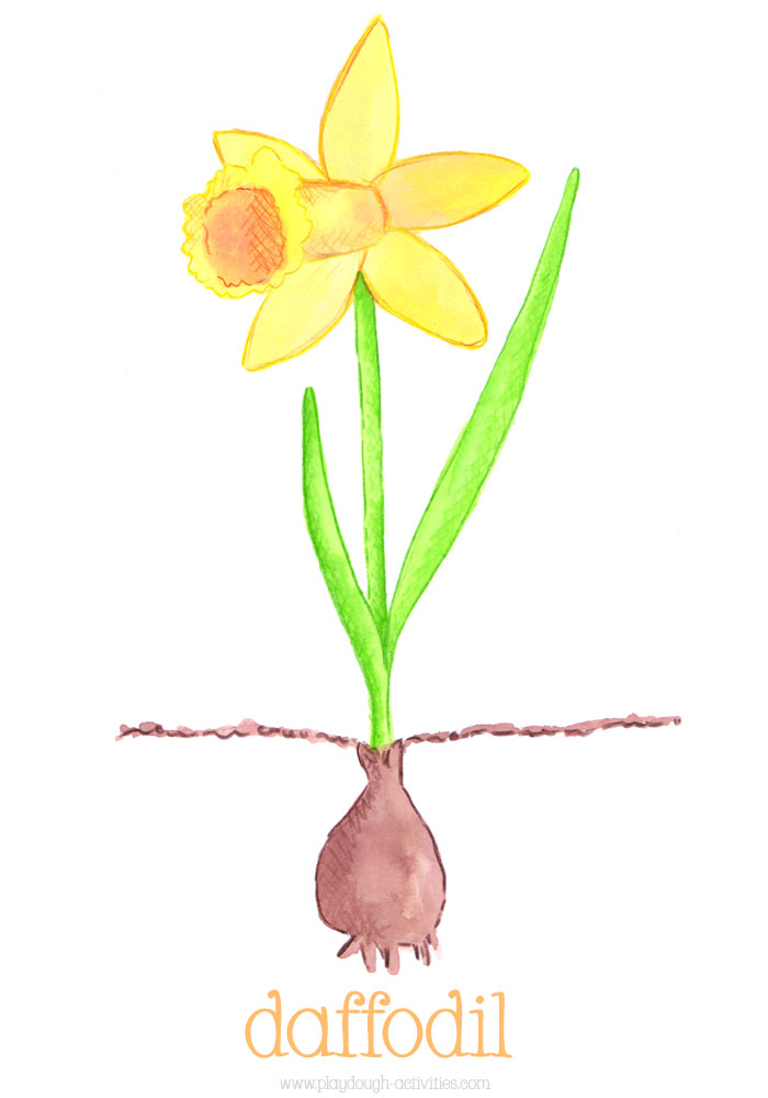 daffodil playdough mat