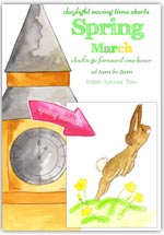 Clocks go forward an hour on the last Sunday of spring's March