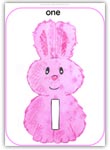 Number 1 Easter rabbit playdough mat