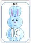 Number 10 Easter rabbit playdough mat