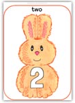 Number 2 Easter rabbit playdough mat