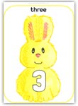 Number 3 Easter rabbit playdough mat