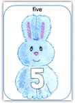 Number 5 Easter rabbit playdough mat