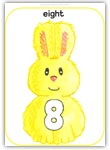 Number 8 Easter rabbit playdough mat