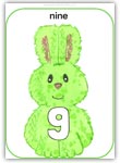 Number 9 Easter rabbit playdough mat