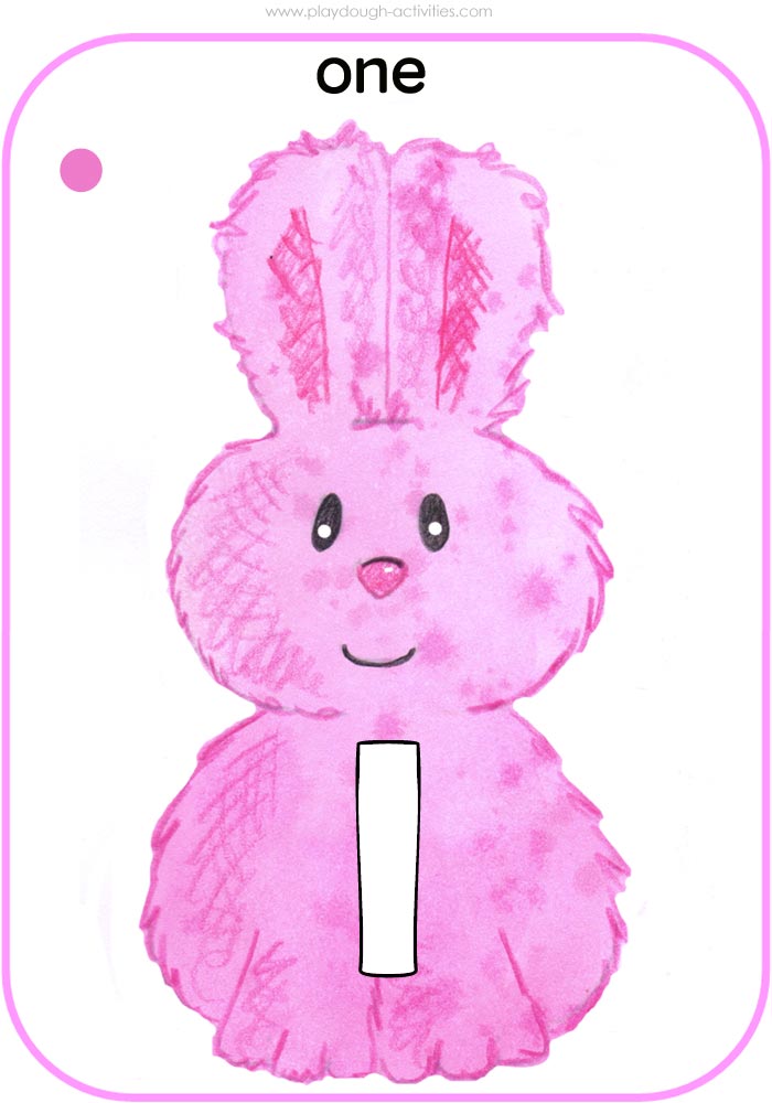 number one Easter bunny wall display picture