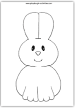 Easter rabbit outline template