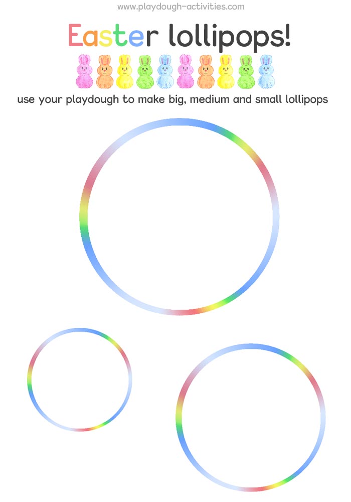 Easter lollipop playdough mat prinatabls