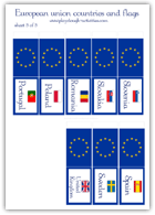 Sheet 3 of the EU member state countries flags