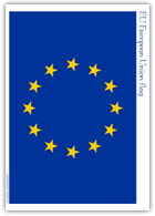 EU European Union flag - blue with yellow stars