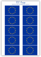 EU flag printables - small role play pictures