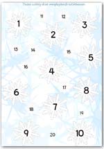 Frozen activity sheet - counting playdough snowflakes