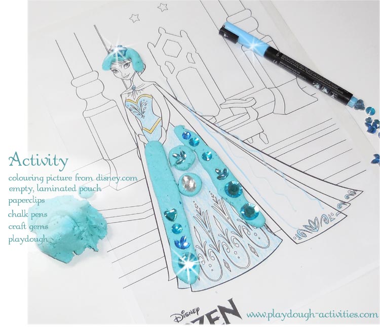 Essa, frozen playdough activity isea