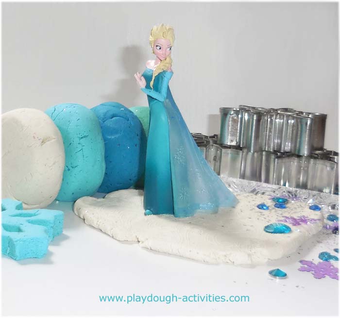 Frozen playdough Elsa activity