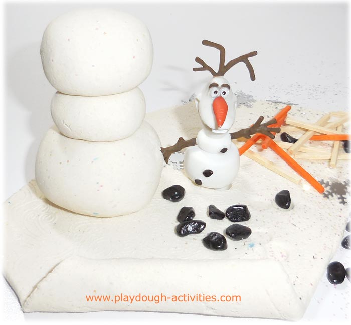 Frozen Olaf playdough activity