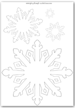 Snowflake outline template