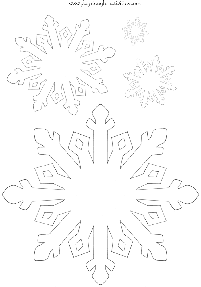 Snowflake outline printable