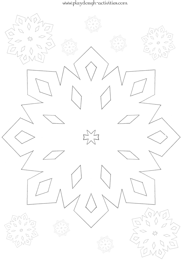 Snowflakes outline printable