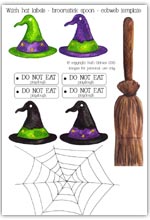 Witch and wizard playdough jar labels
